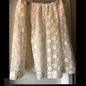 Pink Tartan Floral Skirt